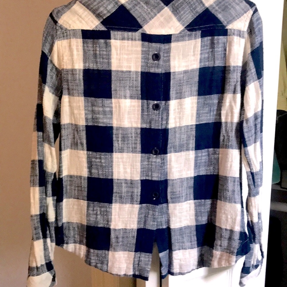 Anthropologie checkered top